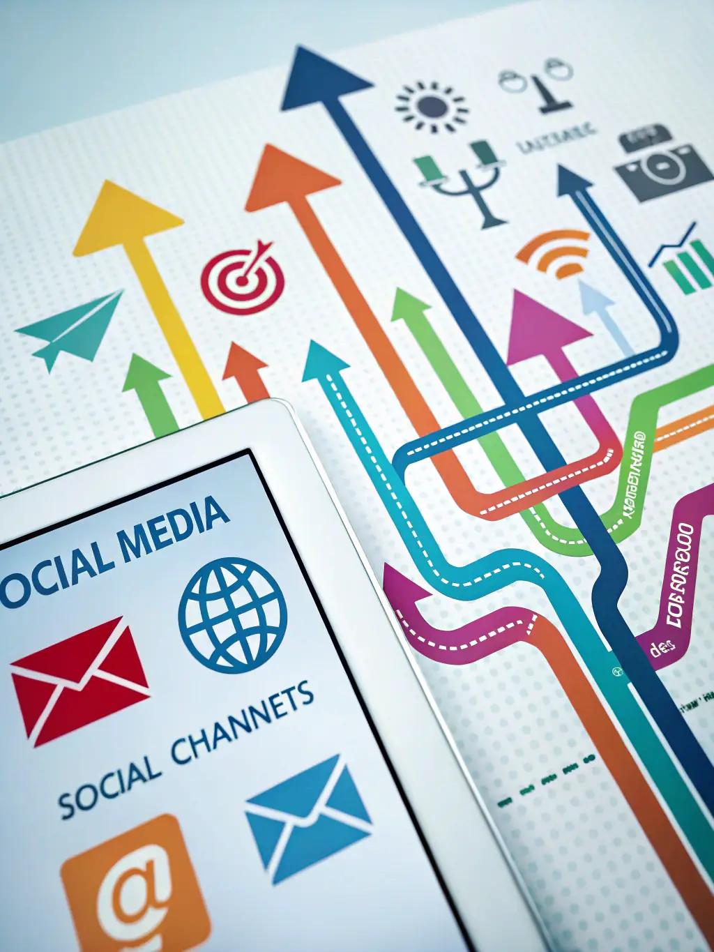 A visually appealing graphic illustrating the integration of marketing strategies with energy solutions, such as targeted ads promoting energy-efficient products.
